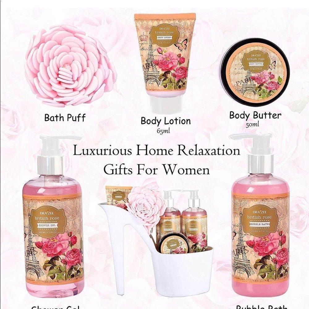 Draizee British Rose Bath Set - Picture 3 of 9